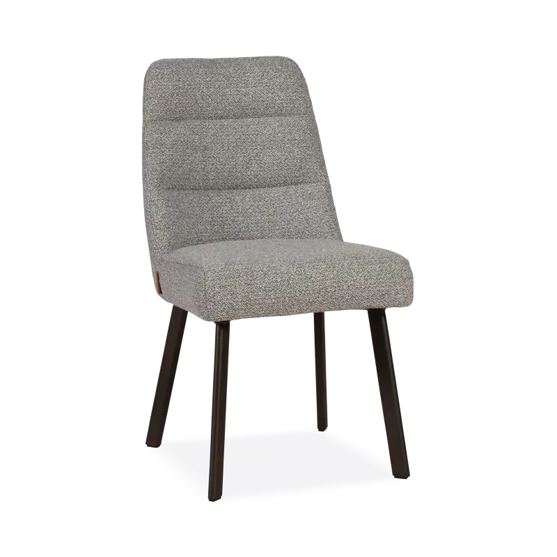 Eetkamerstoel Kendra - stof Rhythm Niagara - pocketvering - poot zwart