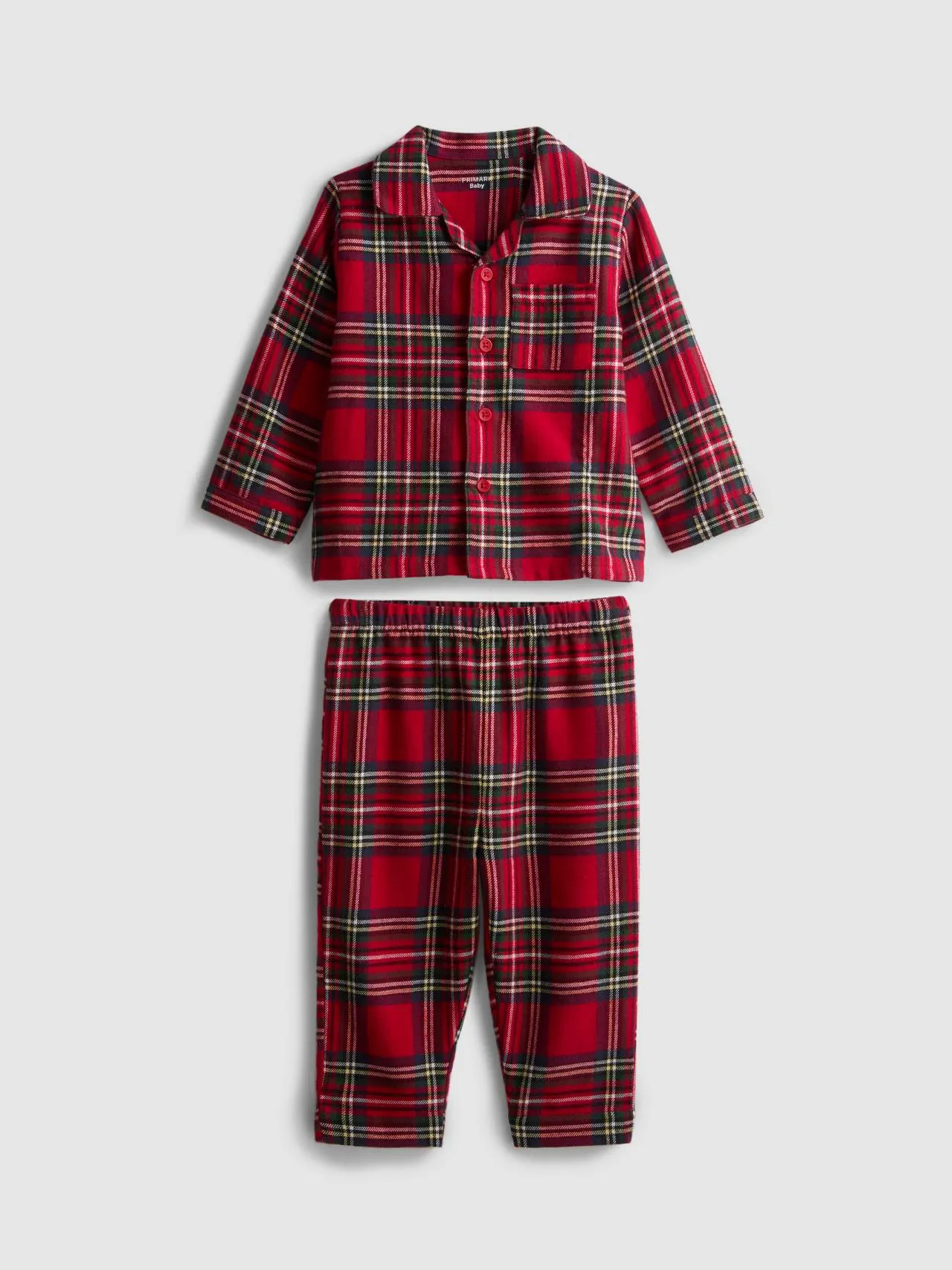 0–12 mois | Pyjama de Noël pur coton écossais bébé