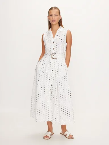 DOTTI Audra Collared Midi Dress
