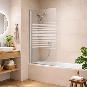 Mampara de bañera Tesia 147x84 cm de 5 mm de espesor