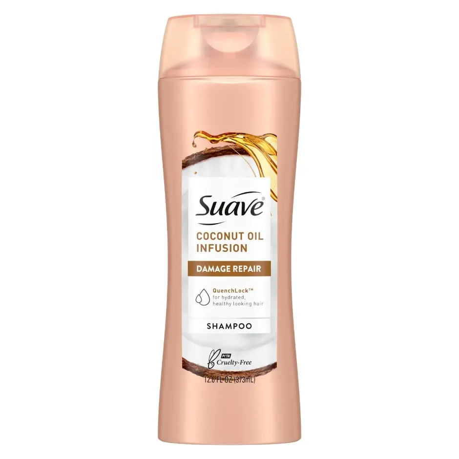Suave Professionals Damage Repair Shampoo Coconut Oil Infusion For Soft & Smooth Hair pH balanced Hair Shampoo 12.6 oz