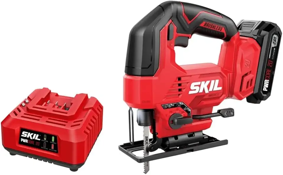 SKIL PWR CORE Brushless 20V Jig Saw Including 2.0Ah Battery and Charger- JS8290B-10