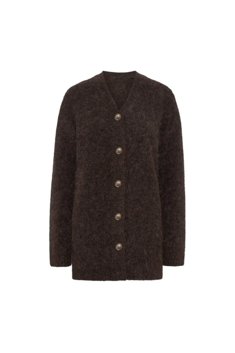 Paula Knit Cardigan - Brun