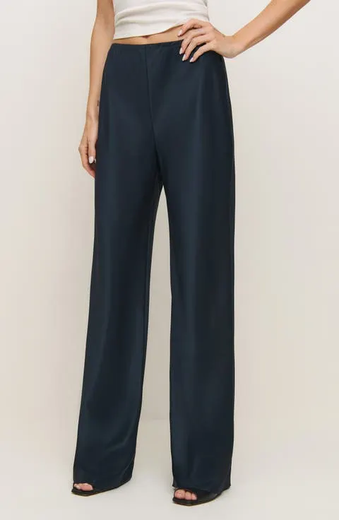 Gale High Waist Satin Pants