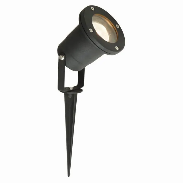 Proiettore da esterno Ada nero, tondo, in alluminio GU10 IP65 INSPIRE