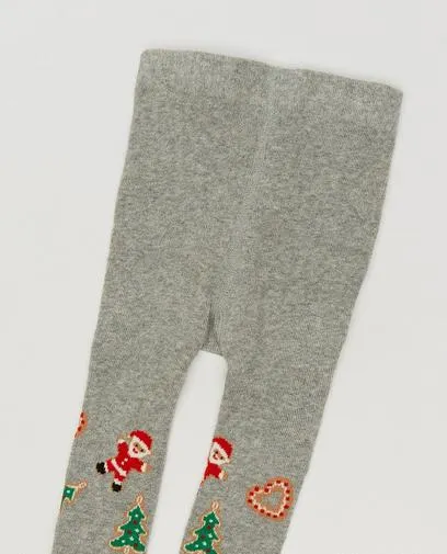 Kousenbroek met print kerstfiguren