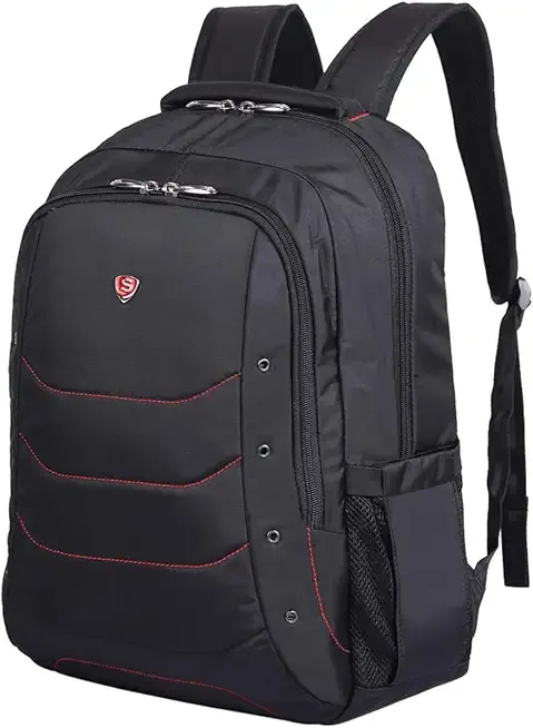 SAKOS BRISK 15.6 Inch Travel Backpack For Men, Laptop Backpack For Men, Business Professionals, Personal Item TSA Approved With Laptop Compartment, Travel Essentials, Carry On Luggage, Black