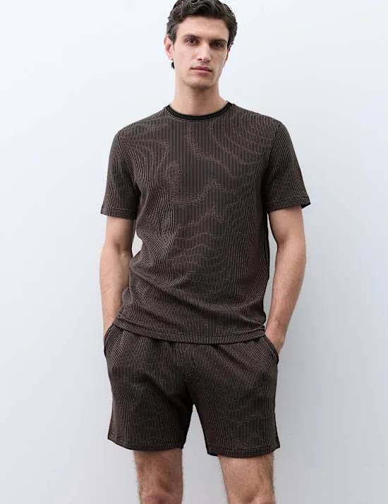 Gerippte Supima T-Shirts mit hohem Baumwollanteil