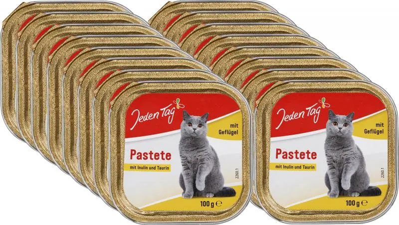Jeden Tag Katze Pastete mit Geflügel 16 x 0,10 kg
