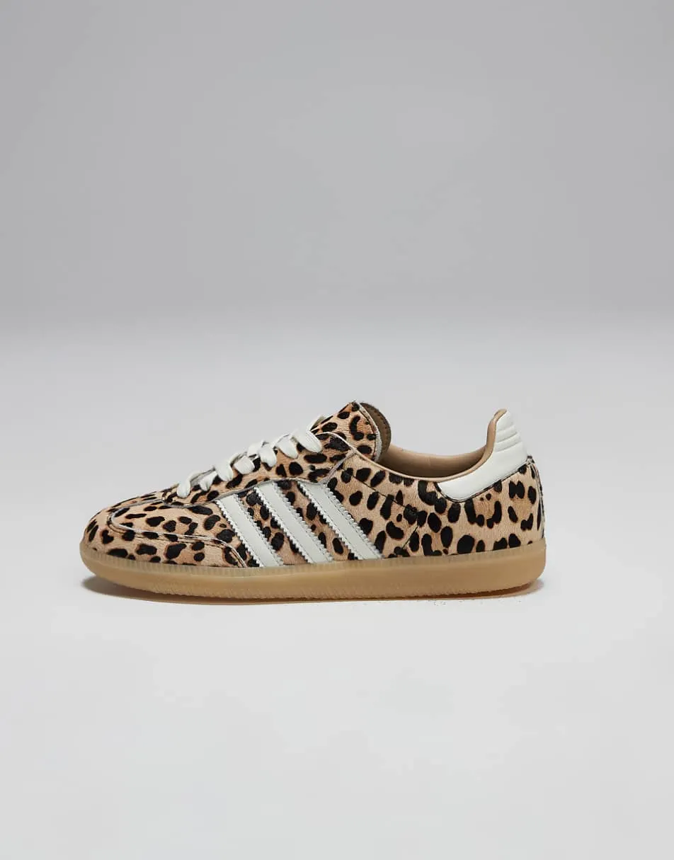adidas Originals Samba OG trainers in leopard print with gum sole