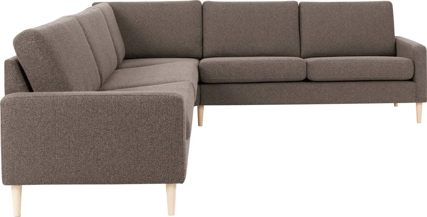 Sone høy hjørnesofa Modulsofa. 3 seter + hjørne + 2,5 seter i stoff Taffie Thule, armlene J5.