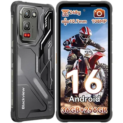 2026 Blackview FORT 5 Ultra-Thin Ohne Vertrag outdoor handy, 36+256GB,Android 16,6.78",120 Hz,108MP,Helio G100,5000 mAh,kabellosesLaden,NFC,IP68/IP69K