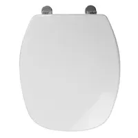Tapa y asiento para inodoro rectangular de MDF blanco