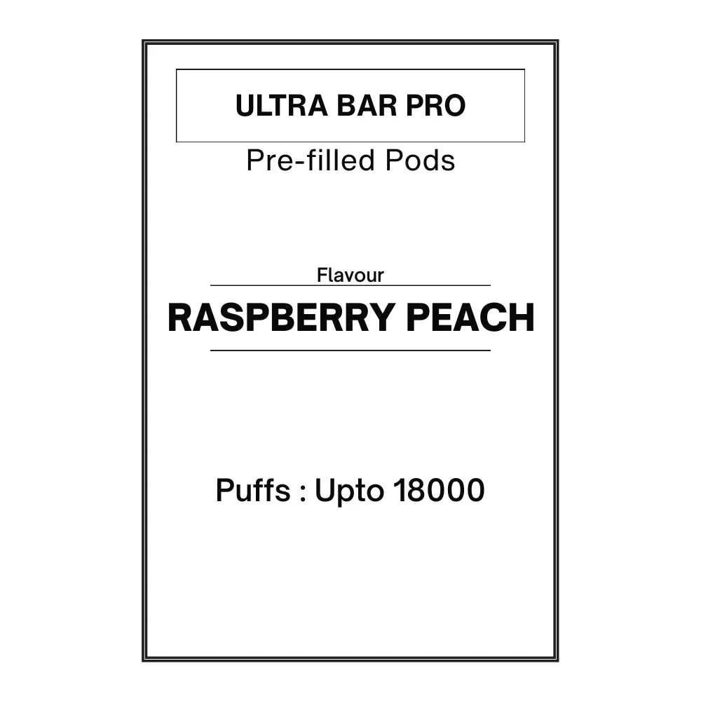 Raspberry Peach -Ultra Bar PRO Pre-filled Pod 19.95mg/mL