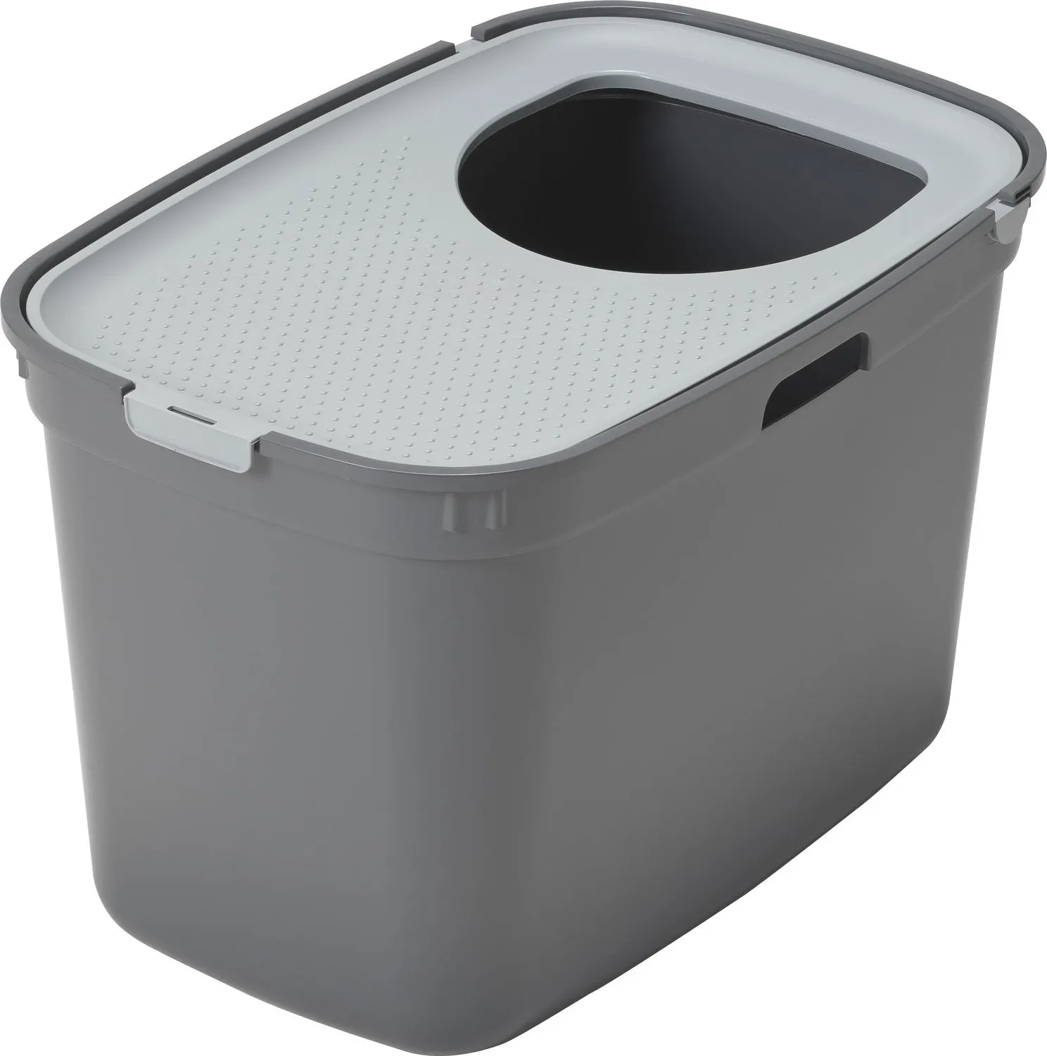 Moderna Top Cat Cool Grey Kattenbak - Kattentoilet - 59x39x38.3 cm Donkergrijs Lichtgrijs