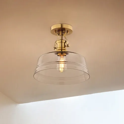 Patriot Lighting® Golding Gold 1-Light Semi-Flush Mount Ceiling Light