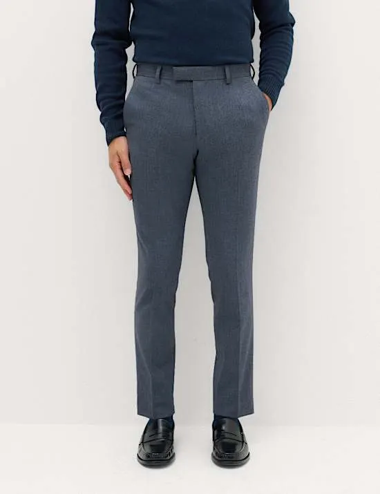 Anzughose aus Twill mit schmaler Passform