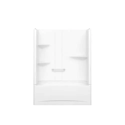 Camelia 60L x 32W x 79H in. 2-in-1 Tub Shower Kit - Shower Stall with Left Drain Bathtub and Bathtub Wall Surround (No Door)