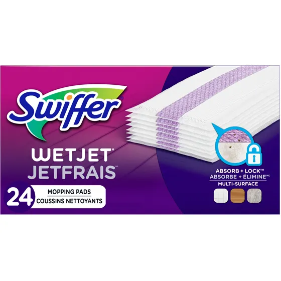 WetJet Spray Mop Multi-Surface Floor Cleaner Pad Refill, 24 count