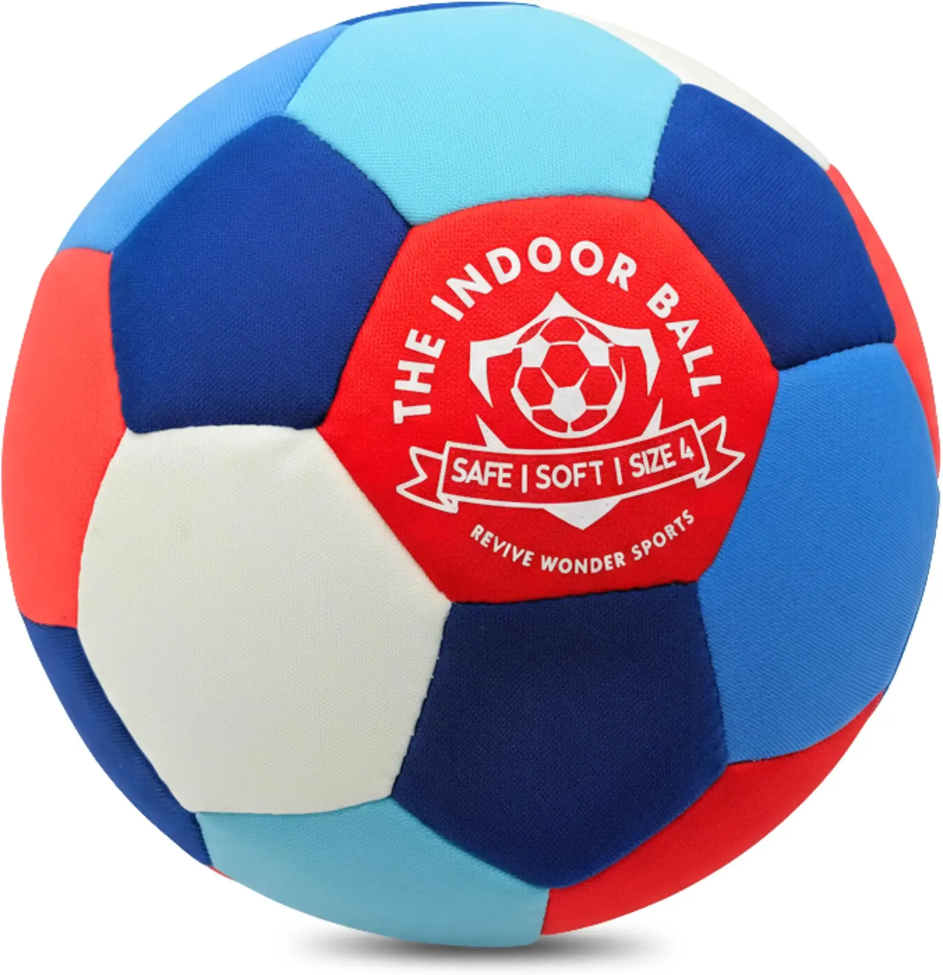 Softly Padded Premier Indoor Soccer Ball Size 4 - Made For Inside Your Home - No Wall Scuffing House Soccer Ball - Air-Filled Realistic Feel, Bounce, & 29% Quieter Foam Exterior Soft Soccer Ball