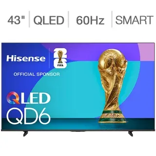 Hisense 43" Class - QD6 Series - 4K QLED Smart TV - Allstate 3-Year Protection Plan Bundle Included for 5 Years of Total Coverage*