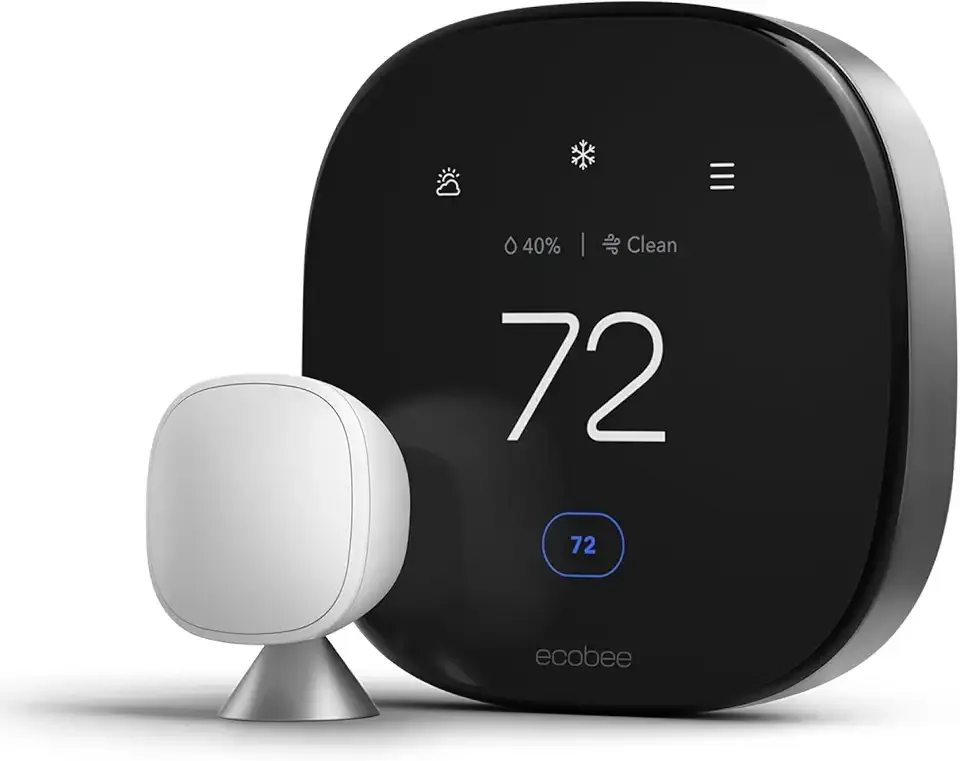 Smart Thermostat Premium with Smart Sensor and Air Quality Monitor - Programmable Wifi Thermostat - Works with Siri, Alexa, Google Assistant