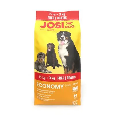 Croquettes JosiDog Economy pour chien 15 kg + 3 kg offerts !