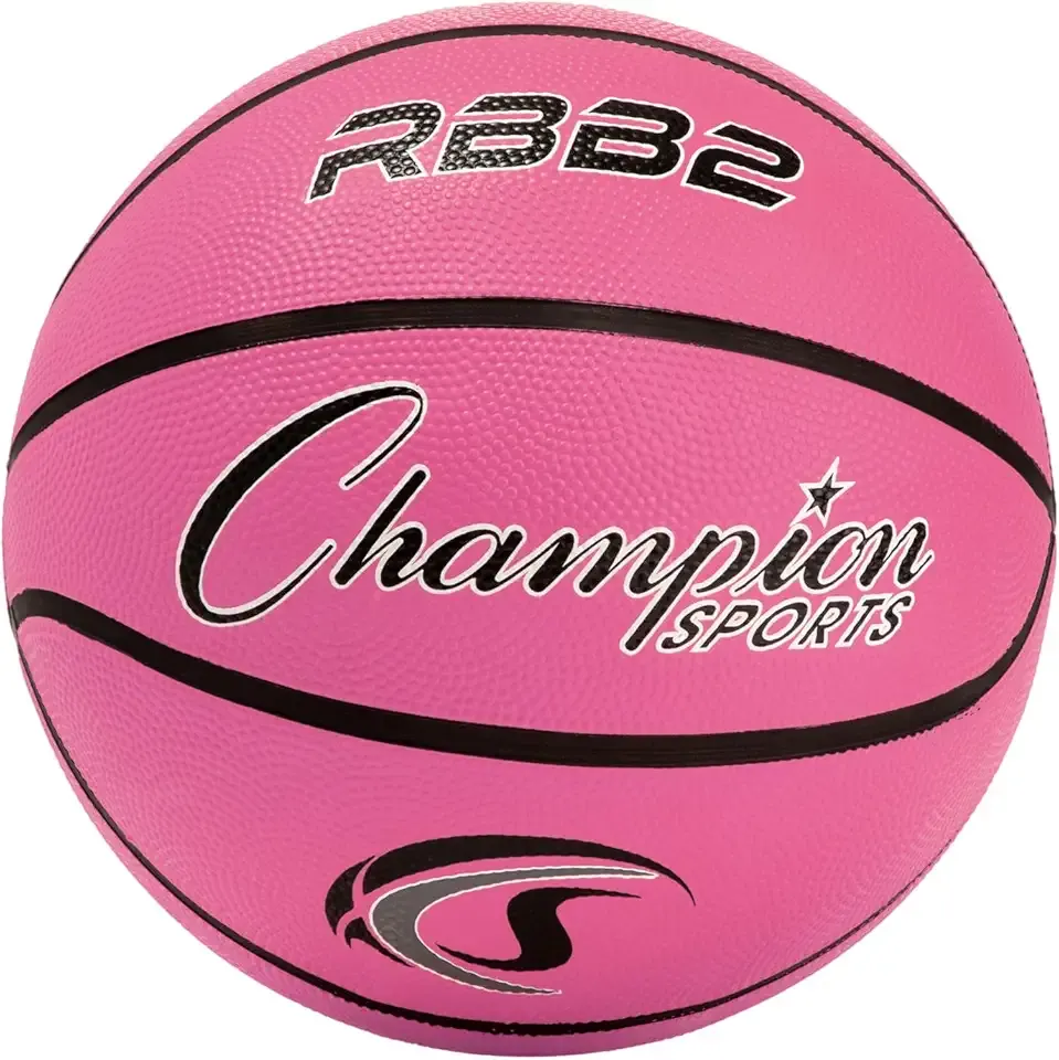 Champion Sports® Rubber Basketballs – Heavy Duty Pro-Style, Indoor/Outdoor Use, Premium Basketball Equipment for Physical Education, Various Sizes & Colors (Size 3, 5, 6, 7)