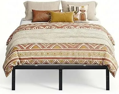VASAGLE Full Metal Bed Frame 14 Inches Tall, 1100 lb Weight Capacity, No Box Spring Needed, with Under-Bed Storage, Easy Setup, Heavy-Duty Platform Bed, Mattress Retainers, Matte Black URMB652BD02S VASAGLE Full Metal Bed Frame 14 Inches Tall, 1100 lb…