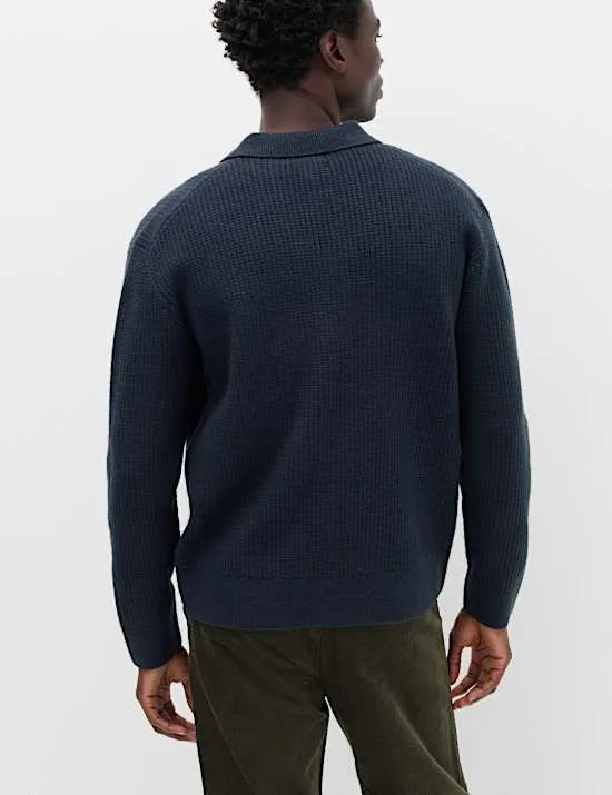 Strickjacke aus Luftgarngewebe mit durchgehender Knopfleiste