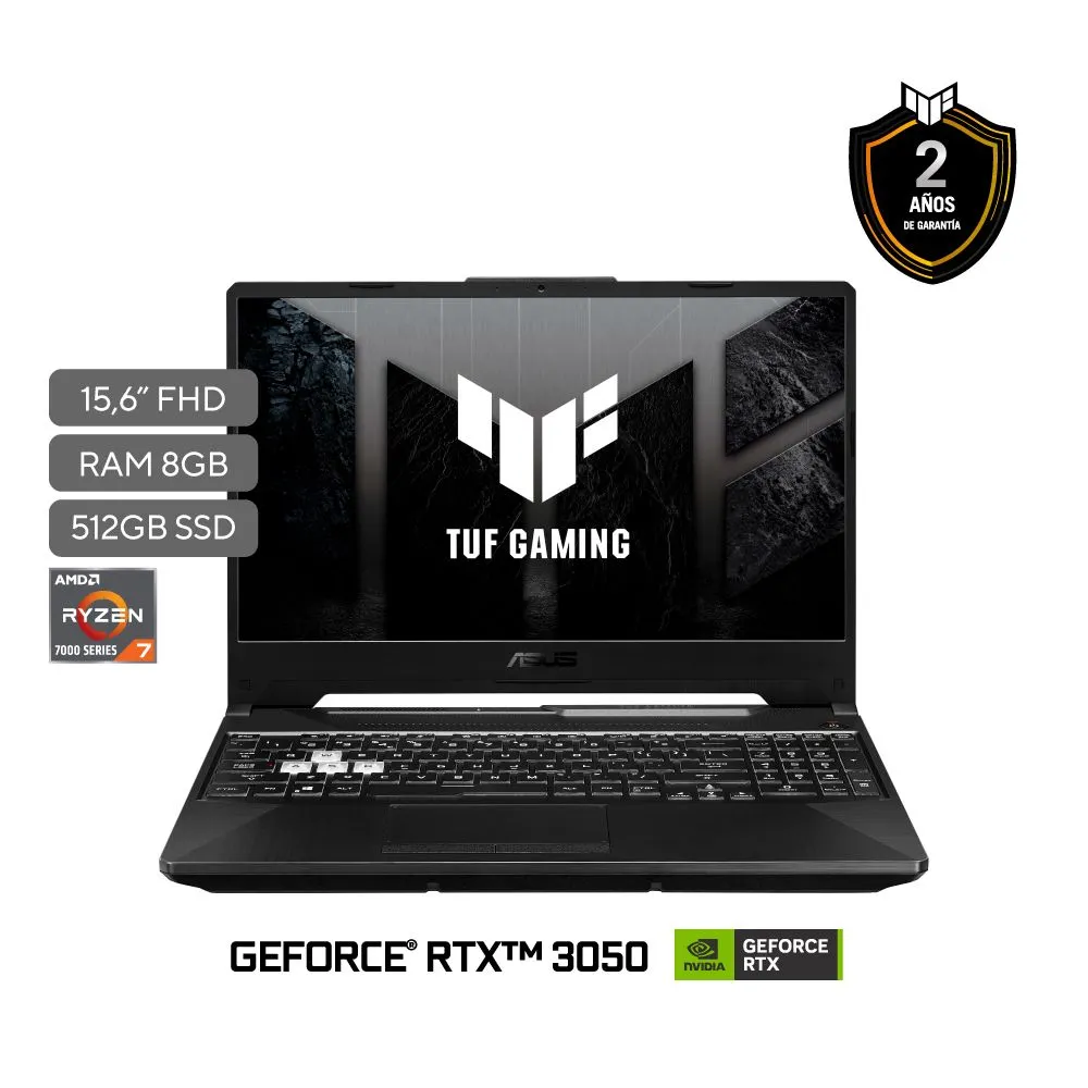 ASUS TUF Gaming A15 Ryzen 7 RTX 3050 8GB SSD 512GB 15.6”