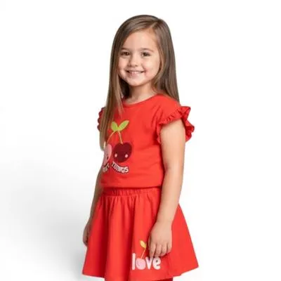 Playera Fantastic Niña Estampado De Cerezas