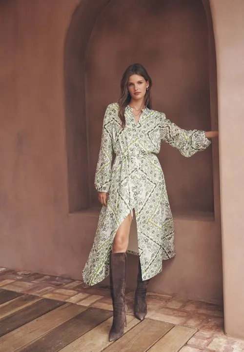 PENELOPE MIDI DRESS - Maxikjole - green penola tile