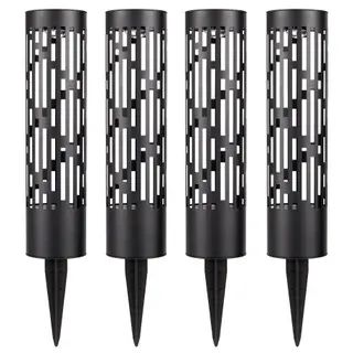 Rotating Solar Bollard Lights, 4-pack