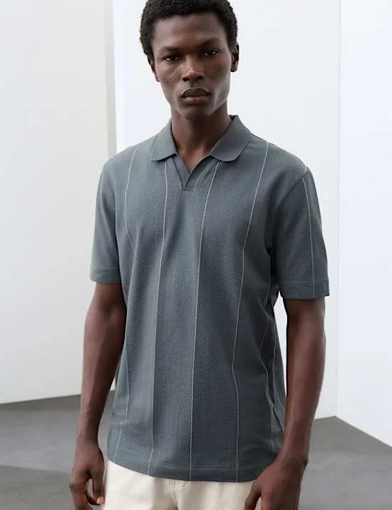 Supima® Cotton Rich Striped Polo Shirt