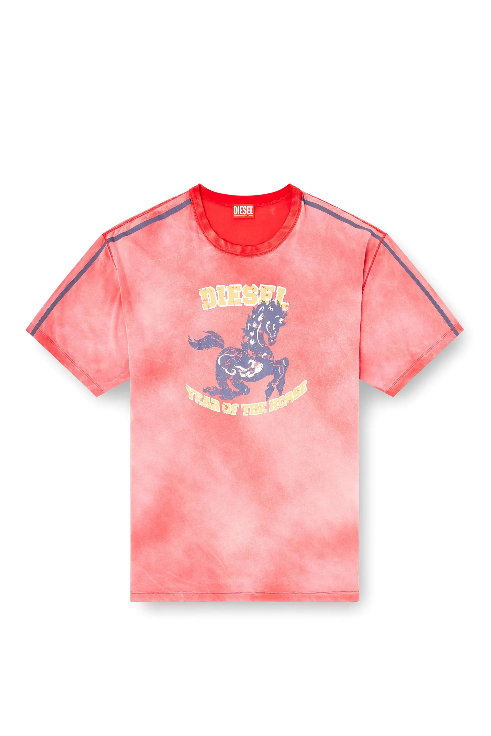 Cotton T-shirt with horse graphic print