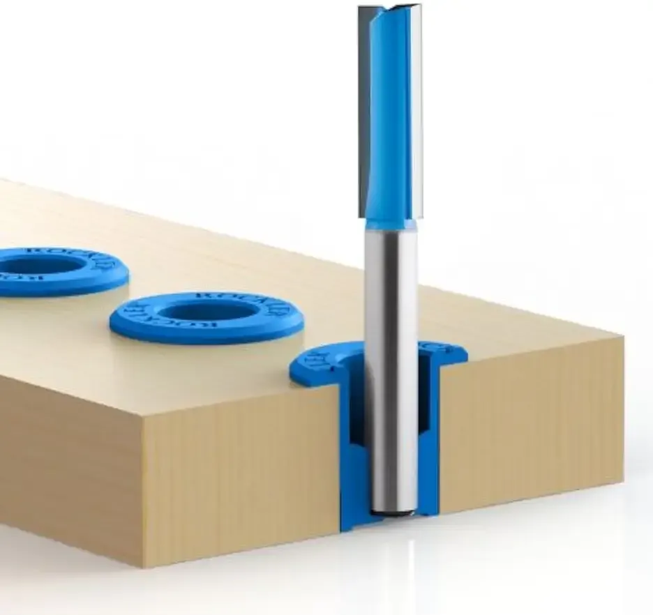 Router Bit Storage Inserts (10 Pack) - Holds 1/4” & 1/2” Shank Router Bits for Horizontal or Vertical Storage – Durable Molded Polyethylene Router Bit Storage Set – Neat, Clean Storage for Router Bits