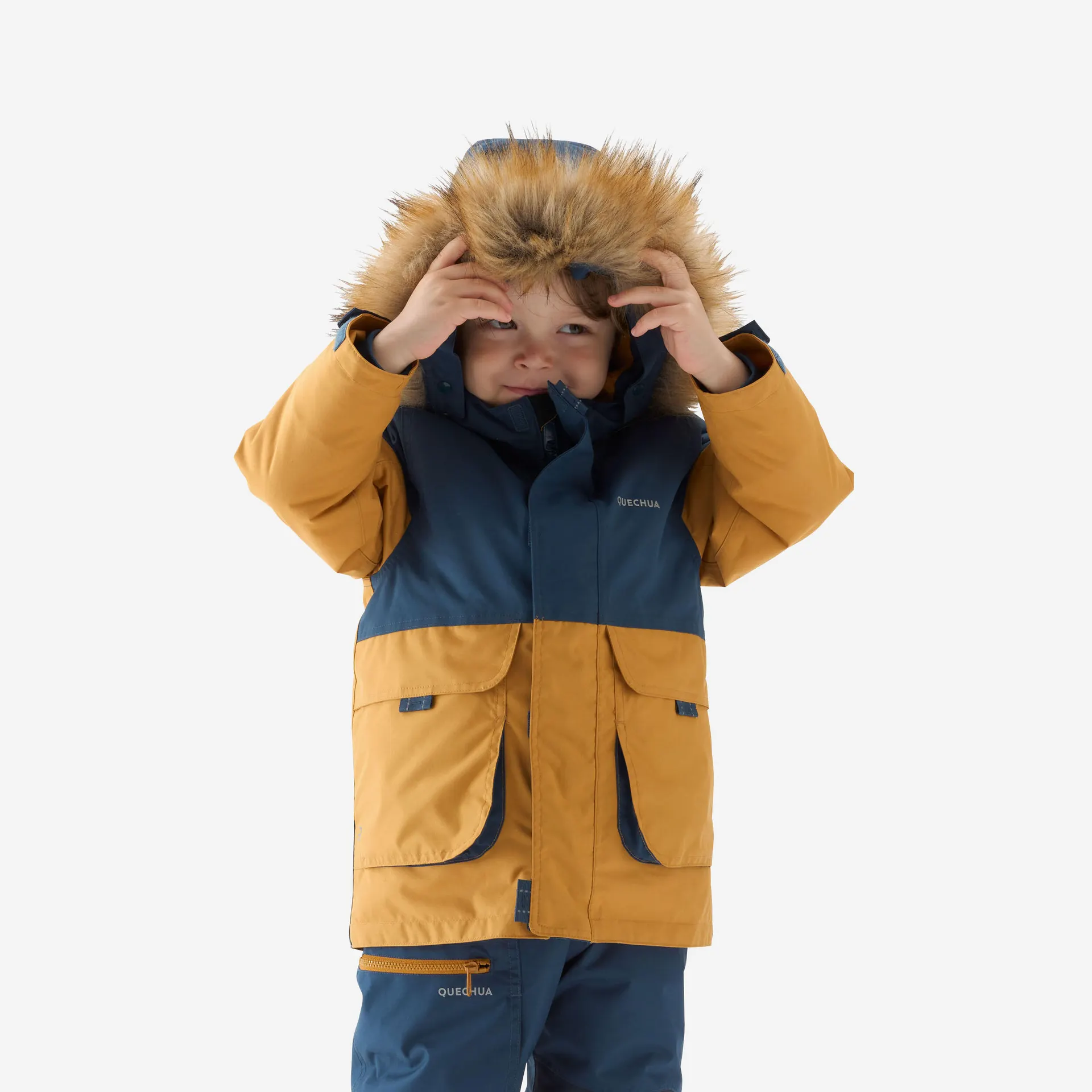 QUECHUA Dětská zimní turistická hřejivá parka SH 500 Mountain