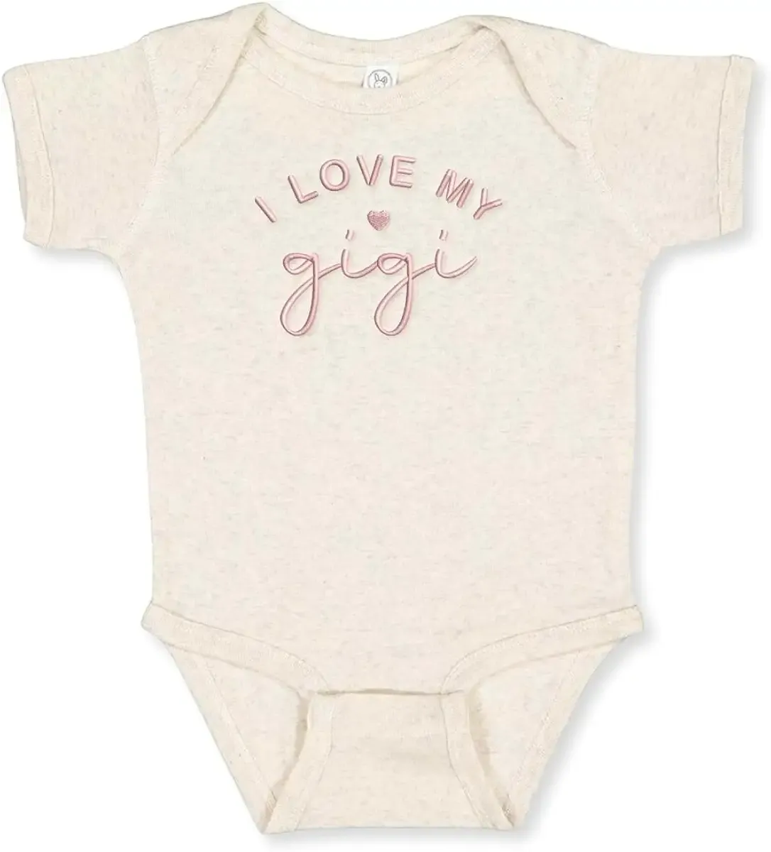 COUPLEHOODIES Personalized Baby Onesie Bodysuit – Custom Embroidery Gift for Pregnancy Reveal Baby Shower or First Grandchild