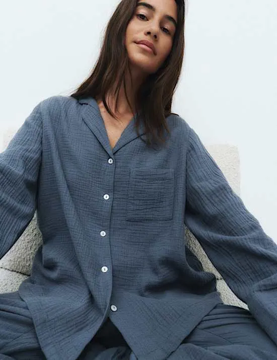 Cool Comfort™ Pure Cotton Muslin Pyjama Set