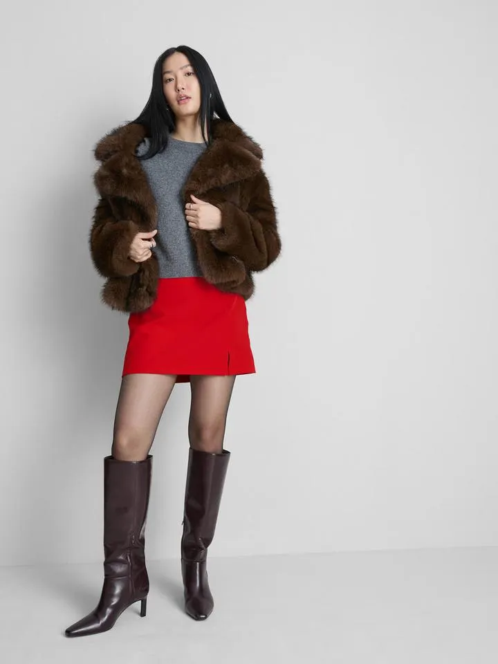 Mini-jupe à ourlet fendu