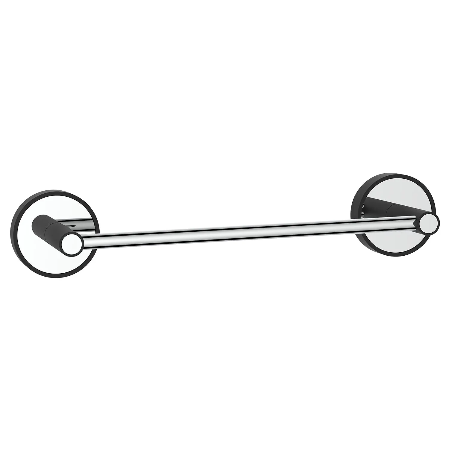 Porta Salviette in Acciaio e ABS nero Linea Fusion 30 cm