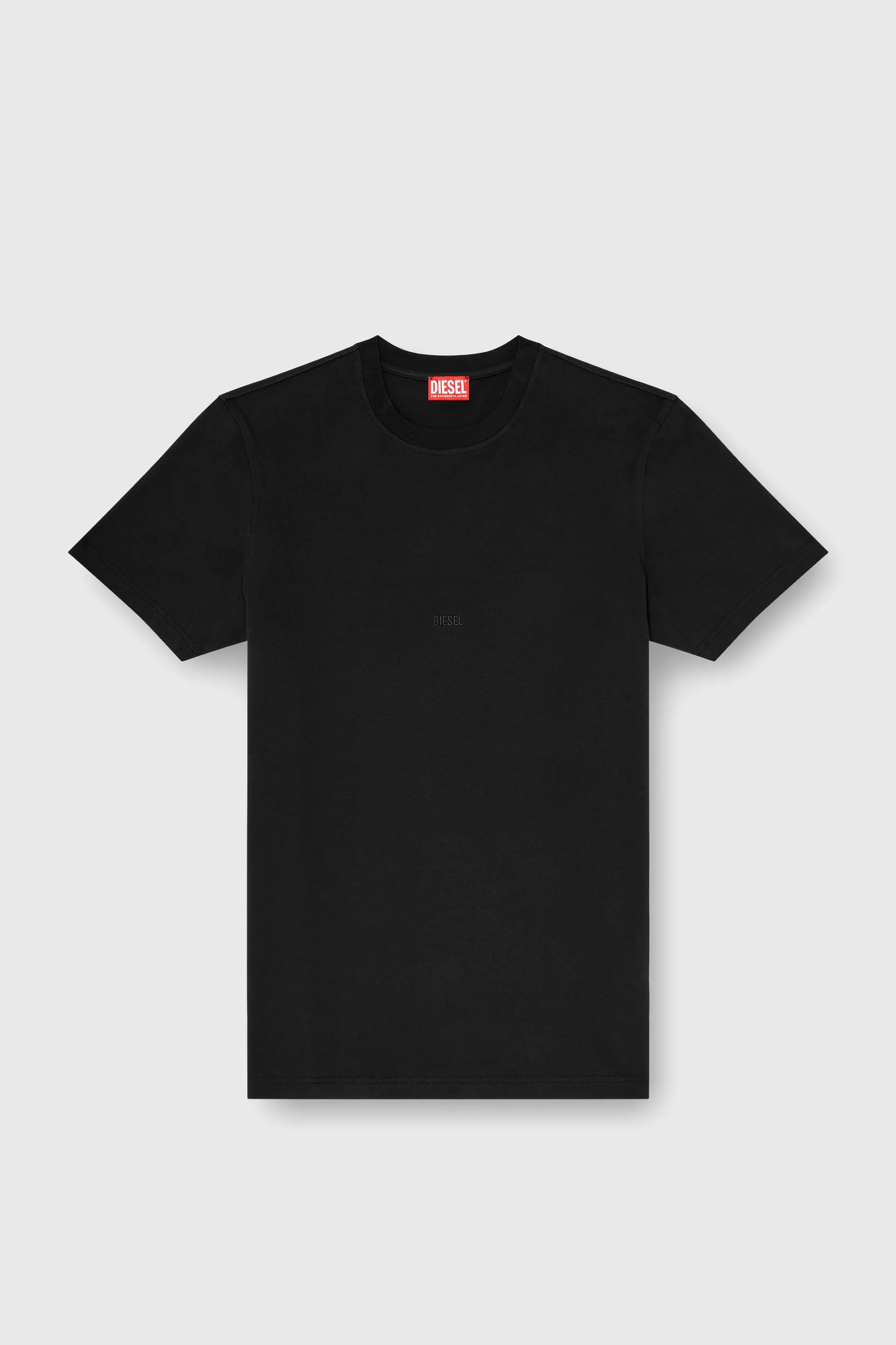 Cotton-interlock T-shirt with logo embroidery
