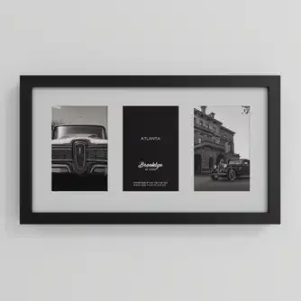 Brooklyn Atlanta Photo Frame Multi 3x Black 10x15cm