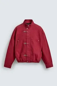 CROPPED FIT JACKET WITH FIREMAN CLASP