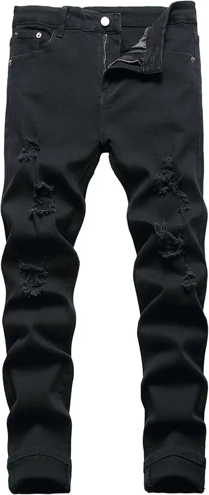 JUNBAOSS Men's Slim Fit Stretch Jeans Ripped Skinny…