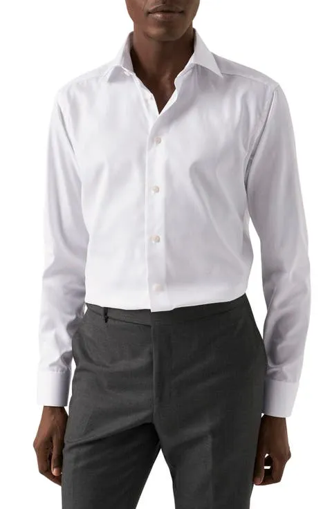 Slim Fit Cotton Twill Dress Shirt (Regular & Big)