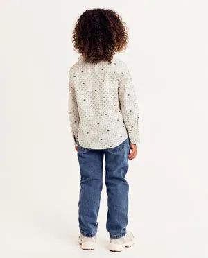 Hemd met print, regular fit