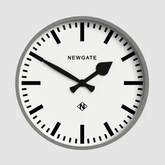 Newgate Railway Clock Grey