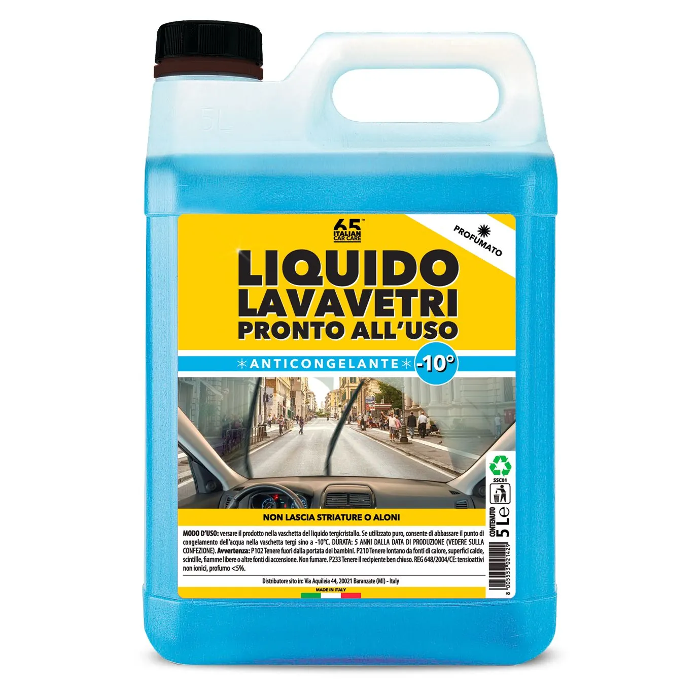 Liquido lavavetri invernale -10¬∞C 5 litri